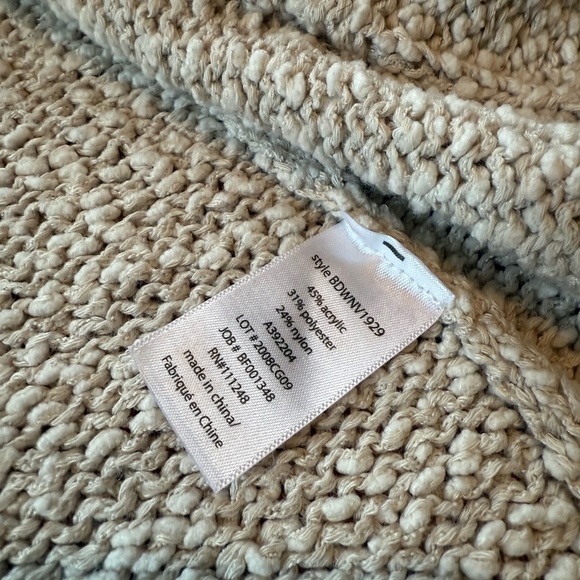 Barefoot Dreams Beige Boucle Cozy Loungewear Cardigan Sweater Women’s Size Large - Picture 8 of 13